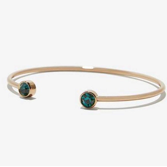 Alex and Ani Emerald Gold Cuff Bracelet - Picture 2 of 6